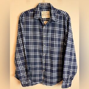 Frank & Eileen Men’s “Don” Blue Plaid Long Sleeve Button Down Size XL